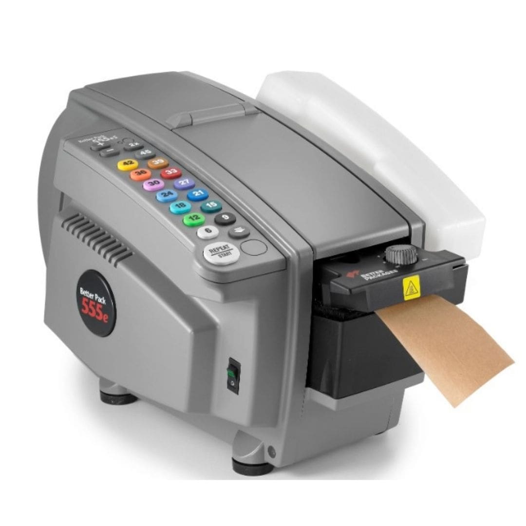 Water activated tape machines